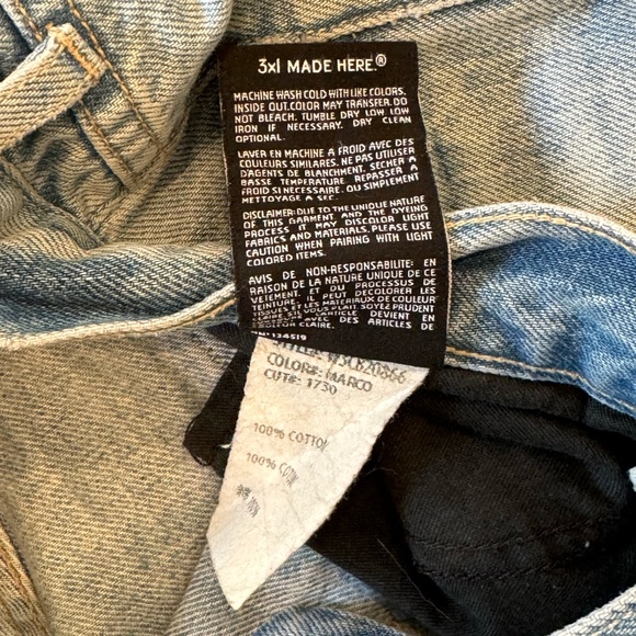 3x1 Cotton Distressed Straight Jeans in Marco - Picture 5 of 11